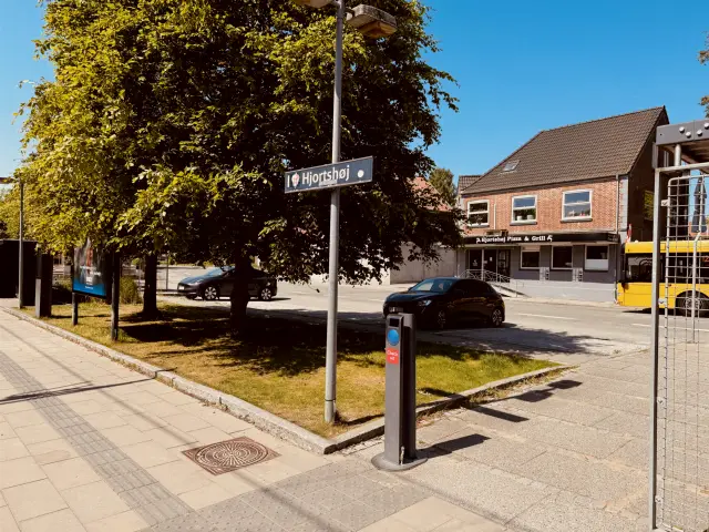 Billede af Hjortshøj Station - Station er nedrevet, men Hjortshøj Station har ligget her.