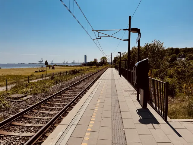 Billede af Risskov Strandpark Letbanestation.