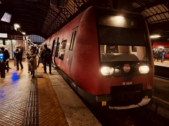 Billede af DSB SE 4118 fotograferet ud for København Hovedbanegård.