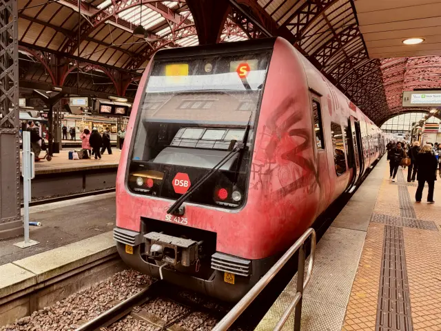 Billede af DSB SE 4125 fotograferet ud for København Hovedbanegård.