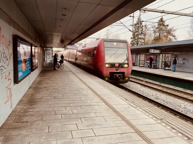 Billede af DSB SA 8112 fotograferet ud for Danshøj S-togsstation.