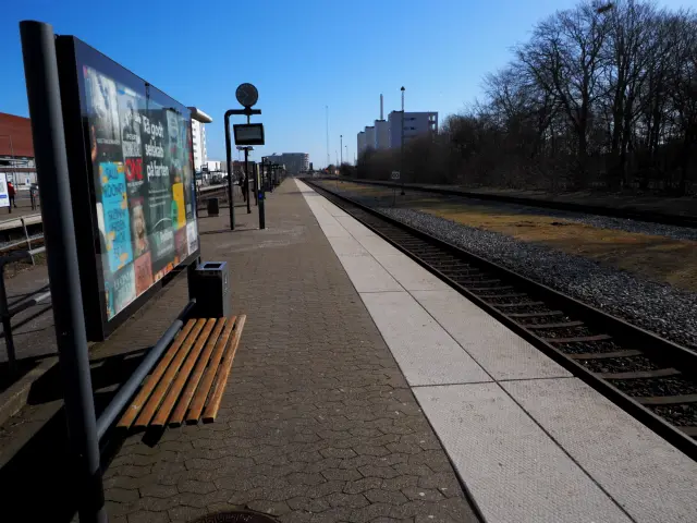 Billede af Hjørring Station plattform