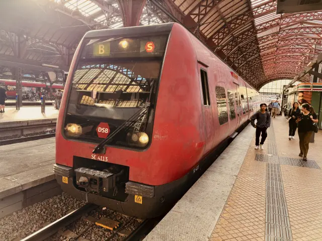 Billede af DSB SE 4113 fotograferet ud for København Hovedbanegård.