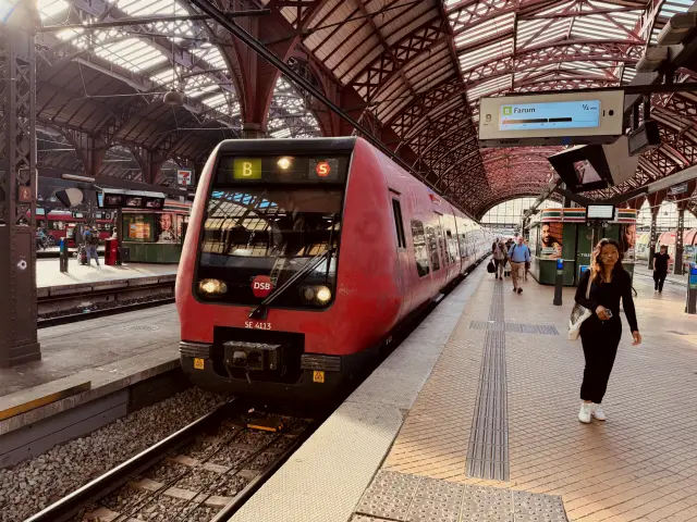 Billede af DSB SE 4113 fotograferet ud for København Hovedbanegård.