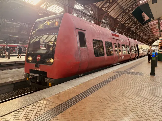 Billede af DSB SE 4113 fotograferet ud for København Hovedbanegård.