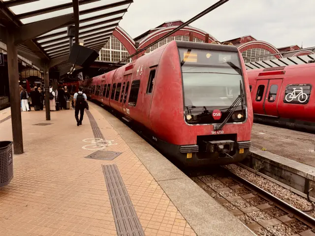 Billede af DSB SE 4110 fotograferet ud for København Hovedbanegård.