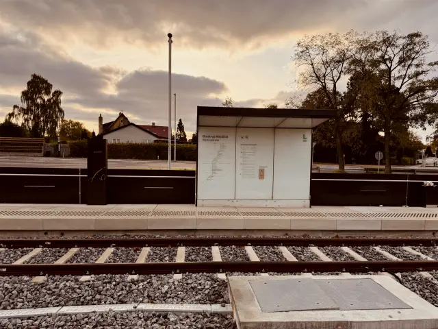 Billede af Glostrup Hospital Letbanestation.