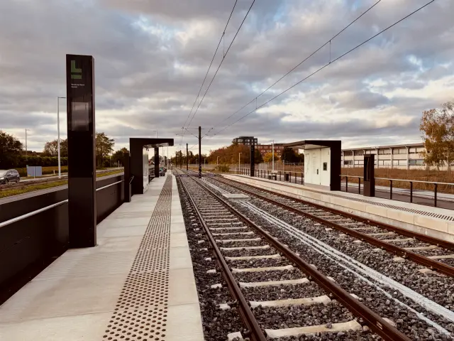 Billede af Glostrup Nord Letbanestation.
