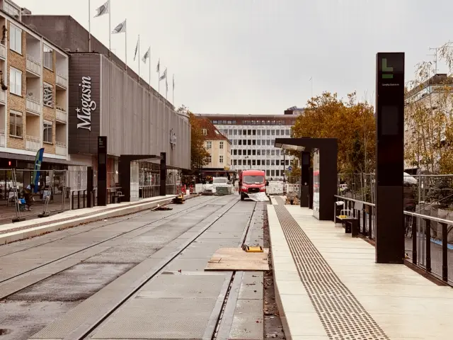 Billede af Lyngby Centrum Letbanestation.