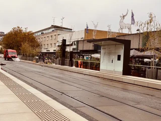 Billede af Lyngby Centrum Letbanestation.
