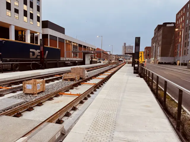 Billede af Herlev Bymidte Letbanestation.