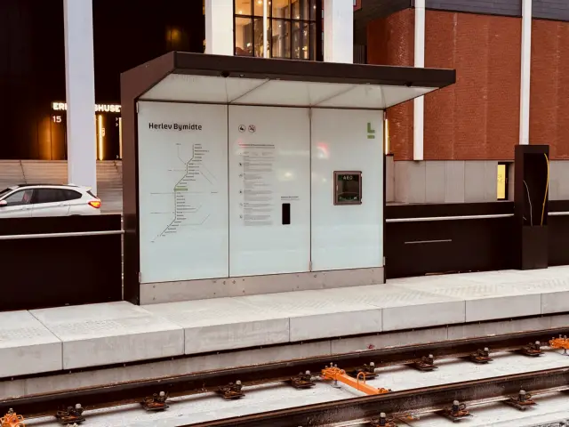 Billede af Herlev Bymidte Letbanestation.
