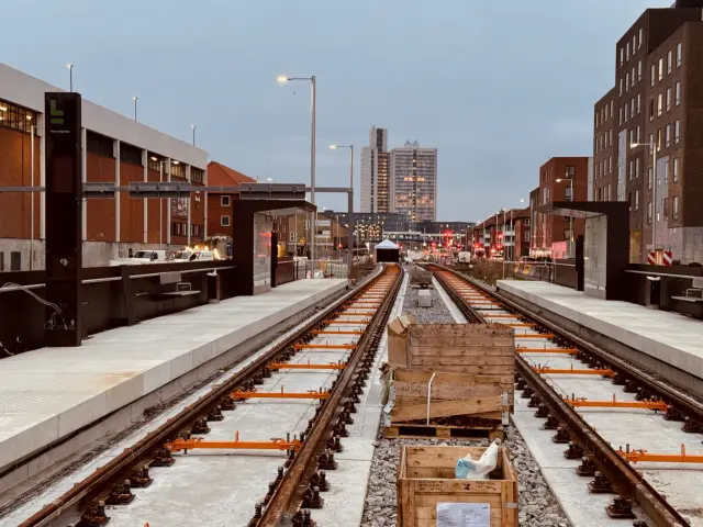 Billede af Herlev Bymidte Letbanestation.