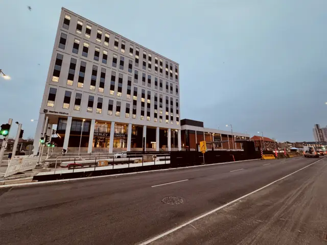 Billede af Herlev Bymidte Letbanestation.