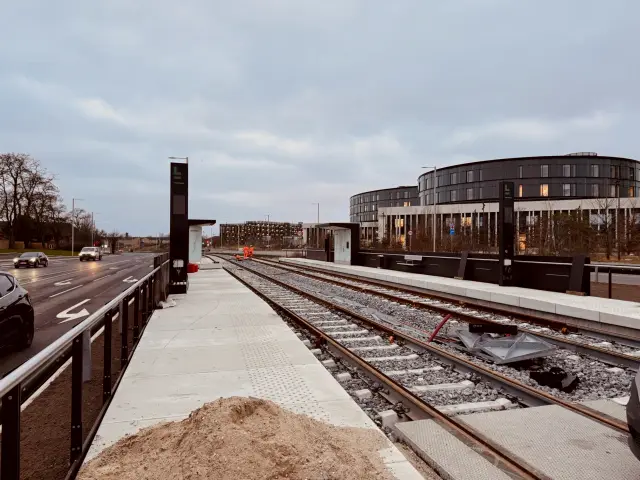 Billede af Herlev Hospital Letbanestation.