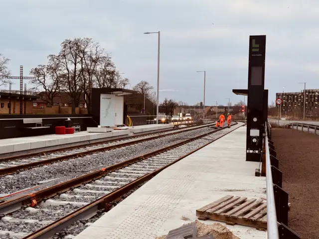 Billede af Herlev Hospital Letbanestation.
