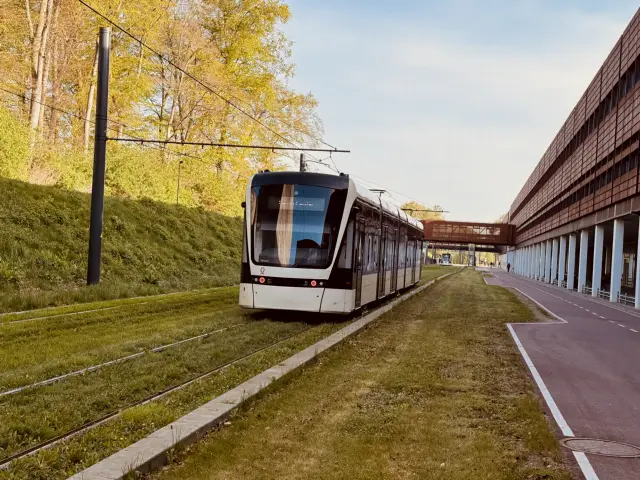 Billede af Campus Odense Letbanestation.