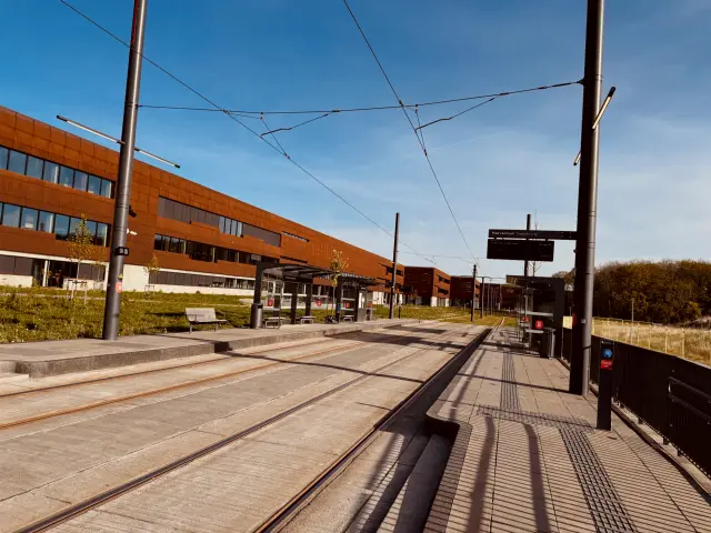 Billede af SDU Syd/Hospital Nord Letbanestation.