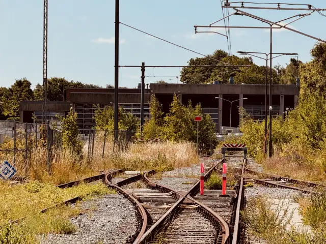 Billede af Odder Stations remise.