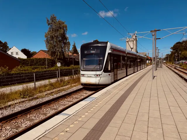 Billede af Aarhus Letbane togsæt 1109 fotograferet ud for Malling Letbanestation.