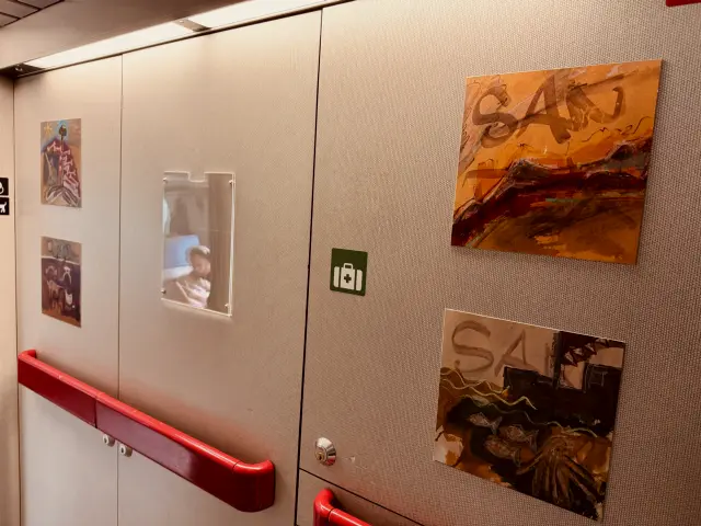 Billede af udsmykningen i DSB ER 2006.