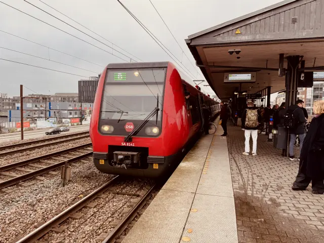 Billede af DSB SA 8141 fotograferet ud for Nordhavn S-togstrinbræt.