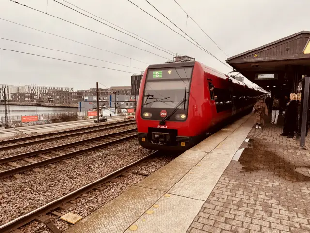 Billede af DSB SA 8141 fotograferet ud for Nordhavn S-togstrinbræt.