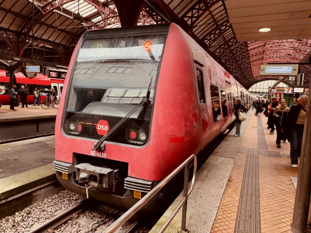 Billede af DSB SE 4119 fotograferet ud for København Hovedbanegård.