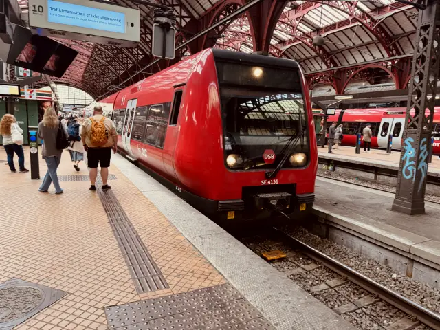 Billede af DSB SE 4131 fotograferet ud for København Hovedbanegård.
