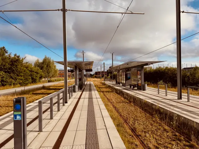 Billede af Aarhus Universitetshospital Letbanestation.