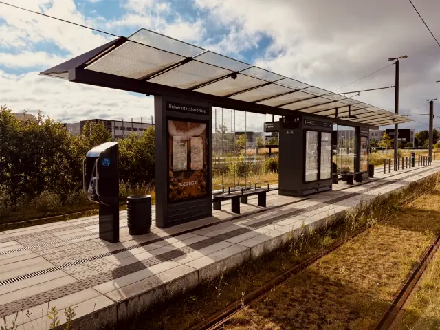 Billede af Aarhus Universitetshospital Letbanestation.