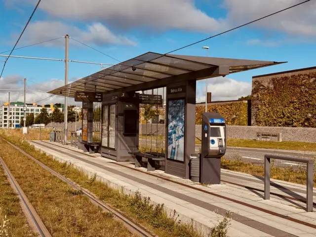 Billede af Nehrus Allé Letbanestation.
