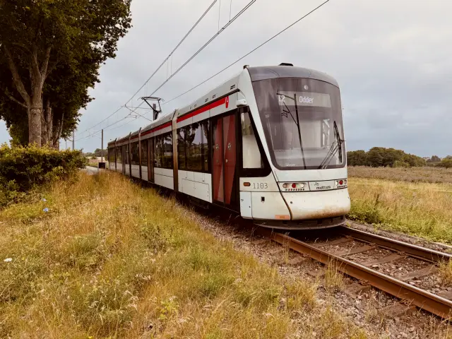 Billede af Aarhus Letbane togsæt 1103 fotograferet ud for Nørrevænget Letbanestation.