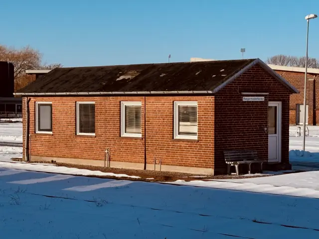 Billede af rangermesterkontoret på Nakskov Station.