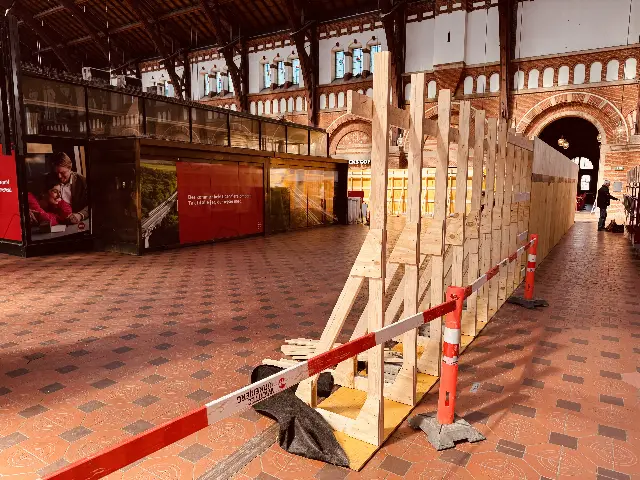 Billede af renoveringen af København Hovedbanegård.
