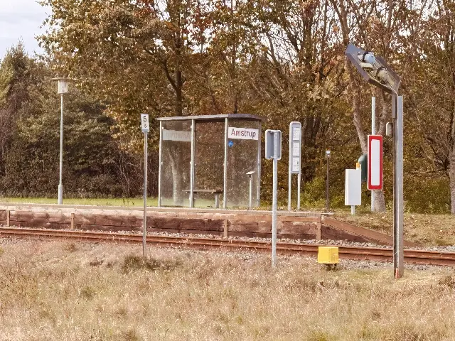Billede af Amstrup Station.