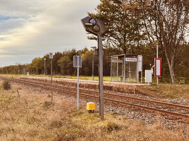 Billede af Amstrup Station.